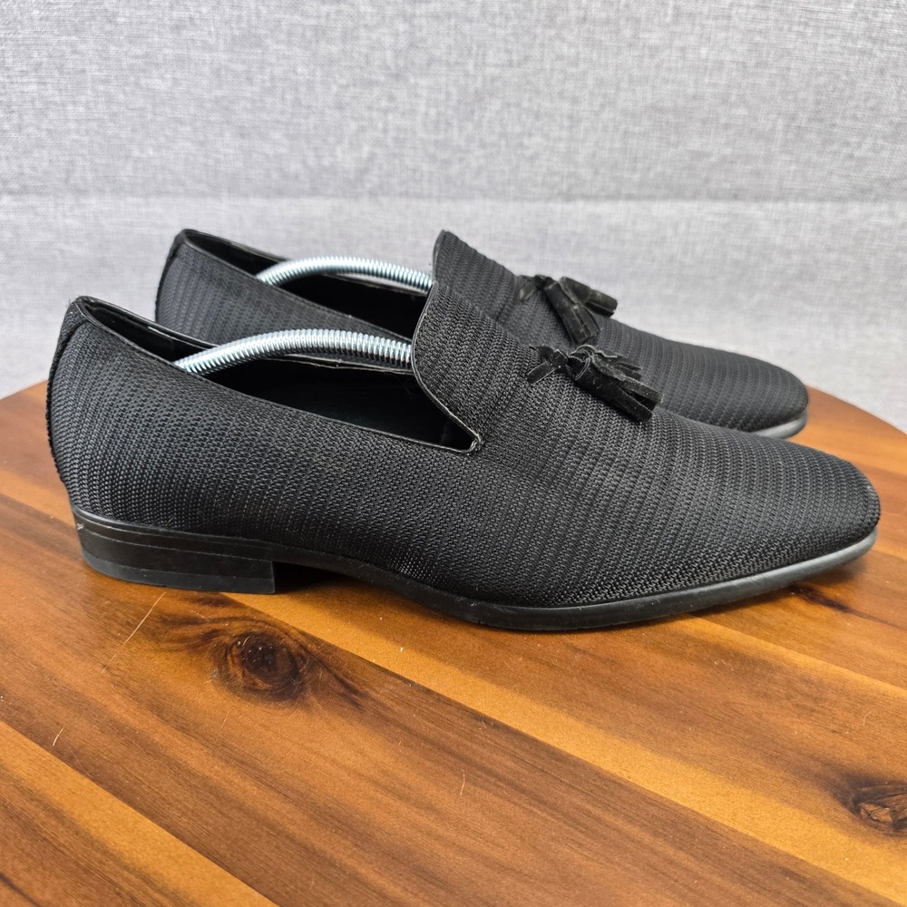 Van Heusen Cannon Black Textile Upper Mens Loafers Memory Foam Size 12M